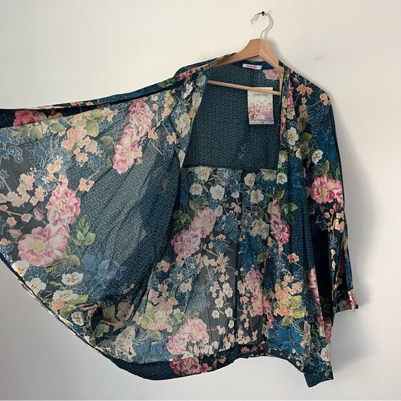 Johnny Was Cardi Timmie Print Floral Kimono Top NEW Plus Size 2X - Picture 5 of 11